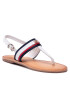 Tommy Hilfiger Sandali Corporate Webbing Flat Sandal FW0FW06232 Bela - Pepit.si