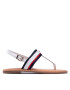 Tommy Hilfiger Sandali Corporate Webbing Flat Sandal FW0FW06232 Bela - Pepit.si