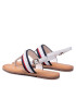 Tommy Hilfiger Sandali Corporate Webbing Flat Sandal FW0FW06232 Bela - Pepit.si