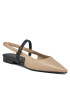 Tommy Hilfiger Sandali Leather Sling Back Ballerina FW0FW07772 Bež - Pepit.si