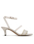 Tommy Hilfiger Sandali Th Webbing Mid Heel Sandal FW0FW07276 Bela - Pepit.si