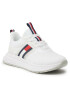 Tommy Hilfiger Superge Flag Low Cut Lace-Up T3A9-32747-0308100 M Bela - Pepit.si