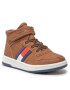 Tommy Hilfiger Superge High Top Lace-Up Velcro Sneaker T3B9-32476-1351 S Rjava - Pepit.si