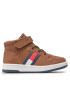 Tommy Hilfiger Superge High Top Lace-Up Velcro Sneaker T3B9-32476-1351 S Rjava - Pepit.si