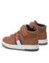 Tommy Hilfiger Superge High Top Lace-Up Velcro Sneaker T3B9-32476-1351 S Rjava - Pepit.si