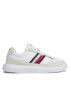 Tommy Hilfiger Superge Light Cupsole Lth Mix Stripes FM0FM04889 Bela - Pepit.si