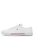 Tommy Hilfiger Tenis superge Core Corporate Vulc Leather FM0FM04561 Bela - Pepit.si