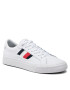 Tommy Hilfiger Tenis superge Core Stripes Vulc Leather FM0FM04140 Bela - Pepit.si