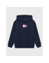 Tommy Hilfiger Trenirka Flag Label KB0KB07780 M Mornarsko modra Regular Fit - Pepit.si