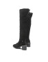 Tommy Hilfiger Visoki Škornji Th Belt Suede Overknee Boot FW0FW06767 Črna - Pepit.si