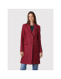 Tommy Hilfiger Volneni plašč Blend Classic WW0WW35926 Bordo rdeča Regular Fit - Pepit.si