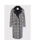 Tommy Hilfiger Volneni plašč Blend Houndstooth WW0WW32577 Mornarsko modra Relaxed Fit - Pepit.si