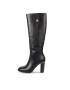 Tommy Hilfiger Zimski škornji Feminine Th Hardware Longboot FW0FW07541 Črna - Pepit.si