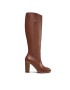 Tommy Hilfiger Zimski škornji Feminine Th Hardware Longboot FW0FW07541 Rjava - Pepit.si