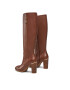 Tommy Hilfiger Zimski škornji Feminine Th Hardware Longboot FW0FW07541 Rjava - Pepit.si