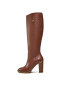 Tommy Hilfiger Zimski škornji Feminine Th Hardware Longboot FW0FW07541 Rjava - Pepit.si