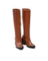 Tommy Hilfiger Zimski škornji Th Flag Stud Longboot FW0FW05949 Rjava - Pepit.si