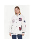 Tommy Jeans Bomber jakna Letterman DW0DW14940 Bela Oversize - Pepit.si