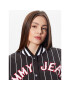 Tommy Jeans Bomber jakna Pinstripe Letterman DW0DW15336 Črna Relaxed Fit - Pepit.si