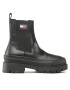 Tommy Jeans Gležnjarji Chelsea Foxing Detail Chelsea Boot EM0EM01062 Črna - Pepit.si