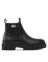 Tommy Jeans Gležnjarji Chelsea Heritage Branding Chelsea Boot EM0EM01058 Črna - Pepit.si