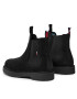 Tommy Jeans Gležnjarji Chelsea Suede Chelsea Boot EM0EM00829 Črna - Pepit.si