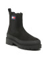 Tommy Jeans Gležnjarji Chelsea Womens Chelsea Foxing Boot EN0EN01921 Črna - Pepit.si