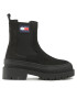 Tommy Jeans Gležnjarji Chelsea Womens Chelsea Foxing Boot EN0EN01921 Črna - Pepit.si