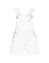 Tommy Jeans Jeans hlače z naramnicami Dungaree DW0DW10109 Bela Oversize - Pepit.si