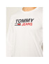 Tommy Jeans Majica z dolgimi rokavi Corp Logo Tee DM0DM09487 Bela Regular Fit - Pepit.si