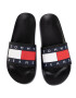 Tommy Jeans Natikači Flag Pool Slide EM0EM00284 Črna - Pepit.si