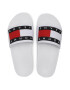 Tommy Jeans Natikači Flag Pool Slide EN0EN01378 Bela - Pepit.si