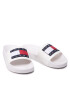 Tommy Jeans Natikači Flag Pool Slide EN0EN01889 Bela - Pepit.si