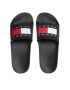 Tommy Jeans Natikači Mens Flag Pool Slide EM0EM01021 Črna - Pepit.si