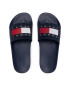 Tommy Jeans Natikači Mens Flag Pool Slide EM0EM01021 Mornarsko modra - Pepit.si