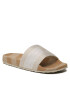 Tommy Jeans Natikači Th Woven Slide FW0FW07259 Bež - Pepit.si