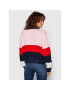 Tommy Jeans Pletena jopica Tjw Colorblock DW0DW11000 Pisana Boxy Fit - Pepit.si