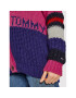 Tommy Jeans Pletena jopica Tjw Multi Stripe DW0DW11011 Roza Relaxed Fit - Pepit.si