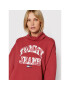 Tommy Jeans Pletena obleka College Argyle DW0DW11871 Bordo rdeča Relaxed Fit - Pepit.si