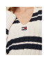 Tommy Jeans Pulover DW0DW17321 Écru Boxy Fit - Pepit.si