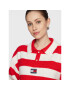 Tommy Jeans Pulover Stripe Badge DW0DW14956 Rdeča Regular Fit - Pepit.si