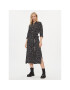 Tommy Jeans Srajčna obleka Tjw Ditsy Belted Midi Dress Ext DW0DW17419 Črna Regular Fit - Pepit.si