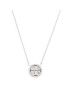 Tory Burch Ogrlica Crystal Logo Delicate Necklace 53420 Srebrna - Pepit.si