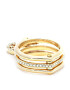 Tory Burch Prstan Miller Pave Charm Ring 76348 Zlata - Pepit.si