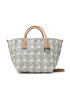 Tory Burch Ročna torba Canvas Basketweave Small Tote 146547 Zelena - Pepit.si