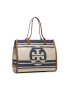 Tory Burch Ročna torba Ella Jacquard Stripe Tote 88083 Bež - Pepit.si