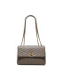 Tory Burch Ročna torba Kira Chevron Convertible Shoulder Bag 90446 Siva - Pepit.si