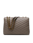 Tory Burch Ročna torba Kira Chevron Convertible Shoulder Bag 90446 Siva - Pepit.si