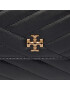 Tory Burch Ročna torba Kira Chevron Mini Top Handle Chain Wallet 152356 Črna - Pepit.si