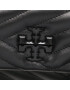 Tory Burch Ročna torba Kira Chevron Powder 90457 Črna - Pepit.si